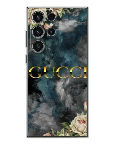 Чехол для Samsung Galaxy S25 Ultra с картинкой «Абстрактные цветы Gucci»