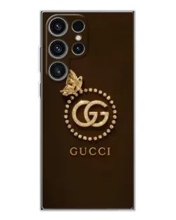 Чехол для Samsung Galaxy S25 Ultra с картинкой «Gucci — золотая бабочка» Чехол для Samsung Galaxy S25 Ultra с картинкой «Gucci — золотая бабочка»
