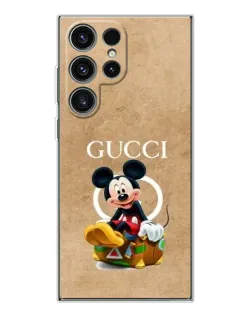 Чехол для Samsung Galaxy S25 Ultra с картинкой «Микки Маус Gucci — крафт» Чехол для Samsung Galaxy S25 Ultra с картинкой «Микки Маус Gucci — крафт»