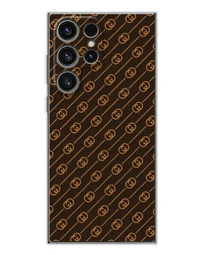 Чехол для Samsung Galaxy S25 Ultra с картинкой «Gucci — золотые диагонали»