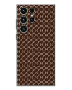 Чехол для Samsung Galaxy S25 Ultra с картинкой «Gucci — шоколадная сетка» Чехол для Samsung Galaxy S25 Ultra с картинкой «Gucci — шоколадная сетка»