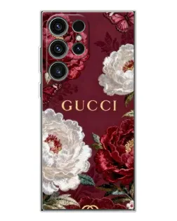 Чехол для Samsung Galaxy S25 Ultra с картинкой «Gucci — бордовые розы» Чехол для Samsung Galaxy S25 Ultra с картинкой «Gucci — бордовые розы»