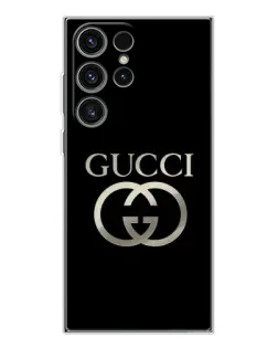 Чехол для Samsung Galaxy S25 Ultra с картинкой «Gucci — золото на черном» Чехол для Samsung Galaxy S25 Ultra с картинкой «Gucci — золото на черном»