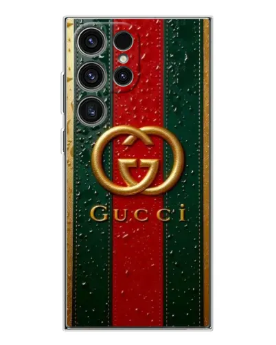 Чехол для Samsung Galaxy S25 Ultra с картинкой «Gucci — фирменная полоса и золото» Чехол для Samsung Galaxy S25 Ultra с картинкой «Gucci — фирменная полоса и золото»