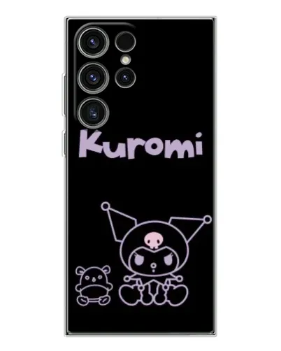 Чехол для Samsung Galaxy S25 Ultra с картинкой «Kuromi — черный минимализм»