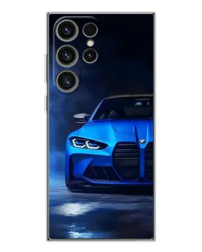 Чехол для Samsung Galaxy S25 Ultra с картинкой «Голубая BMW M4»