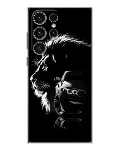 Чехол для Samsung Galaxy S25 Ultra с картинкой «BMW и лев»