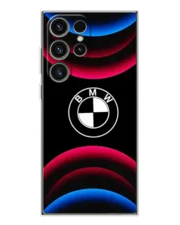 Чехол для Samsung Galaxy S25 Ultra с картинкой «Логотип BMW и неоновые дуги» Чехол для Samsung Galaxy S25 Ultra с картинкой «Логотип BMW и неоновые дуги»
