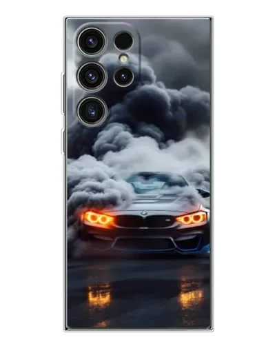 Чехол для Samsung Galaxy S25 Ultra с картинкой «BMW в дыму»