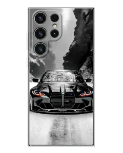 Чехол для Samsung Galaxy S25 Ultra с картинкой «BMW — акварельный дрифт» Чехол для Samsung Galaxy S25 Ultra с картинкой «BMW — акварельный дрифт»