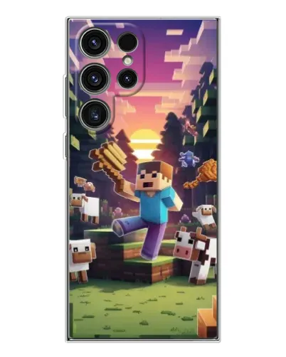 Чехол для Samsung Galaxy S25 Ultra с картинкой «Стив на ферме»