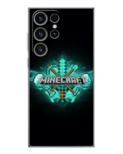Чехол для Samsung Galaxy S25 Ultra с картинкой «Minecraft Diamond лого» Чехол для Samsung Galaxy S25 Ultra с картинкой «Minecraft Diamond лого»