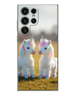Чехол для Samsung Galaxy S25 Ultra с картинкой «Пара единорогов»