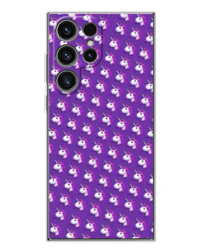 Чехол для Samsung Galaxy S25 Ultra с картинкой «Единороги на фиолетовом»