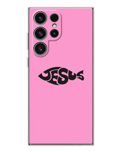 Чехол для Samsung Galaxy S25 Ultra с картинкой «Розовый символ  Jesus»