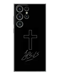 Чехол для Samsung Galaxy S25 Ultra с картинкой «Графический крест Jesus»