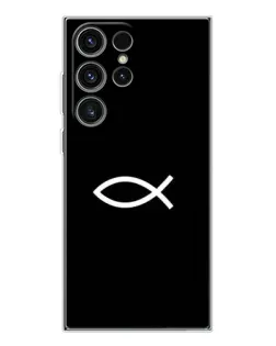 Чехол для Samsung Galaxy S25 Ultra с картинкой «Символ рыбы Jesus»