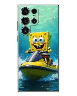 Чехол для Samsung Galaxy S25 Ultra с картинкой «Спанч Боб на гидроцикле» Чехол для Samsung Galaxy S25 Ultra с картинкой «Спанч Боб на гидроцикле»