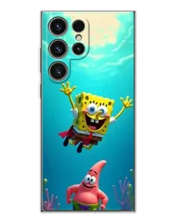 Чехол для Samsung Galaxy S25 Ultra с картинкой «Спанч Боб под водой»