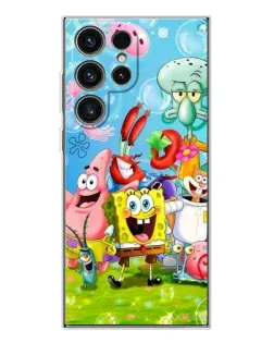 Чехол для Samsung Galaxy S25 Ultra с картинкой «Губка Боб и друзья»