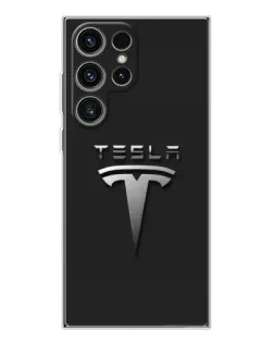 Чехол для Samsung Galaxy S25 Ultra с картинкой «Стальной логотип Tesla» Чехол для Samsung Galaxy S25 Ultra с картинкой «Стальной логотип Tesla»