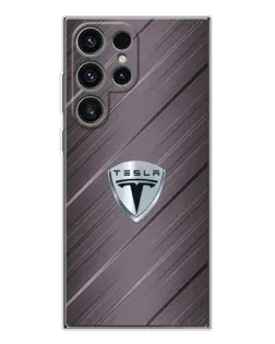 Чехол для Samsung Galaxy S25 Ultra с картинкой «Металлическая текстура Tesla» Чехол для Samsung Galaxy S25 Ultra с картинкой «Металлическая текстура Tesla»