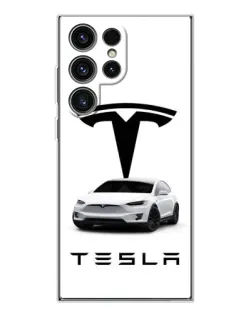 Чехол для Samsung Galaxy S25 Ultra с картинкой «Tesla White Style» Чехол для Samsung Galaxy S25 Ultra с картинкой «Tesla White Style»