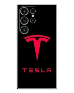 Чехол для Samsung Galaxy S25 Ultra с картинкой «Tesla Red Logo» Чехол для Samsung Galaxy S25 Ultra с картинкой «Tesla Red Logo»