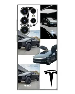 Чехол для Samsung Galaxy S25 Ultra с картинкой «Коллаж Cybertruck Tesla» Чехол для Samsung Galaxy S25 Ultra с картинкой «Коллаж Cybertruck Tesla»