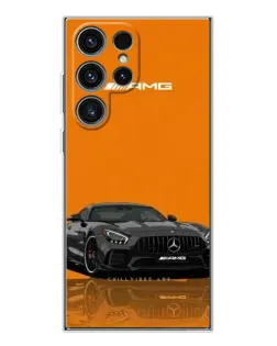 Чехол для Samsung Galaxy S25 Ultra с картинкой «Оранжевый Mercedes AMG»