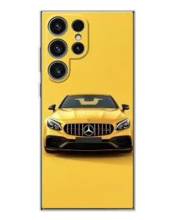 Чехол для Samsung Galaxy S25 Ultra с картинкой «Желтый Mercedes GT»