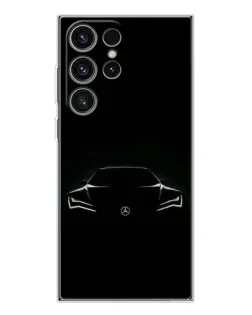 Чехол для Samsung Galaxy S25 Ultra с картинкой «Mercedes — силуэт авто» Чехол для Samsung Galaxy S25 Ultra с картинкой «Mercedes — силуэт авто»