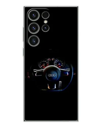 Чехол для Samsung Galaxy S25 Ultra с картинкой «Салон Audi — руль»
