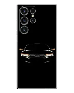 Чехол для Samsung Galaxy S25 Ultra с картинкой «Audi — ночной контур» Чехол для Samsung Galaxy S25 Ultra с картинкой «Audi — ночной контур»