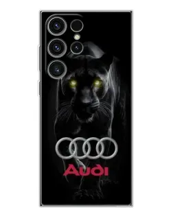 Чехол для Samsung Galaxy S25 Ultra с картинкой «Пантера и Audi» Чехол для Samsung Galaxy S25 Ultra с картинкой «Пантера и Audi»