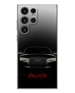 Чехол для Samsung Galaxy S25 Ultra с картинкой «Audi — градиентный контур» Чехол для Samsung Galaxy S25 Ultra с картинкой «Audi — градиентный контур»