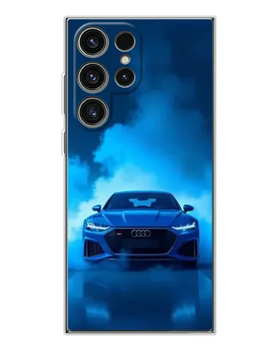 Чехол для Samsung Galaxy S25 Ultra с картинкой «Audi — голубая энергия»