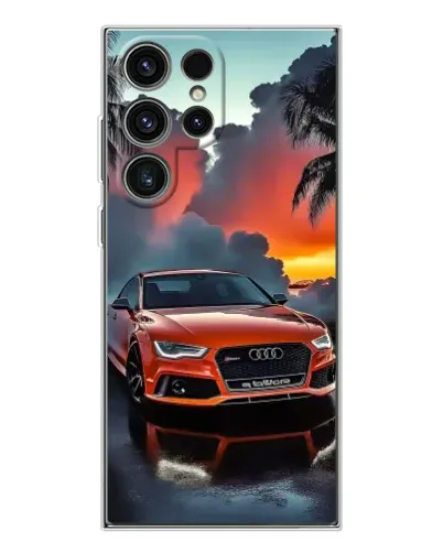 Чехол для Samsung Galaxy S25 Ultra с картинкой «Audi — закат»