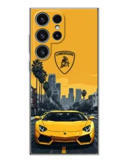 Чехол для Samsung Galaxy S25 Ultra с картинкой «Желтый Lamborghini город» Чехол для Samsung Galaxy S25 Ultra с картинкой «Желтый Lamborghini город»