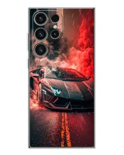 Чехол для Samsung Galaxy S25 Ultra с картинкой «Lamborghini красный дым» Чехол для Samsung Galaxy S25 Ultra с картинкой «Lamborghini красный дым»