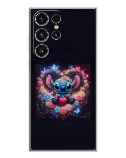 Чехол для Samsung Galaxy S25 Ultra с картинкой «Stitch в цветах» Чехол для Samsung Galaxy S25 Ultra с картинкой «Stitch в цветах»