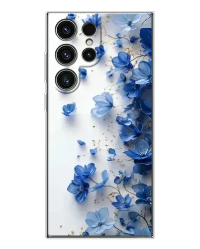 Чехол для Samsung Galaxy S25 Ultra с картинкой «Голубой цветочный каскад» Чехол для Samsung Galaxy S25 Ultra с картинкой «Голубой цветочный каскад»
