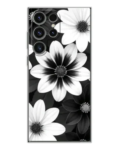 Чехол для Samsung Galaxy S25 Ultra с картинкой «Монохромные астры» Чехол для Samsung Galaxy S25 Ultra с картинкой «Монохромные астры»