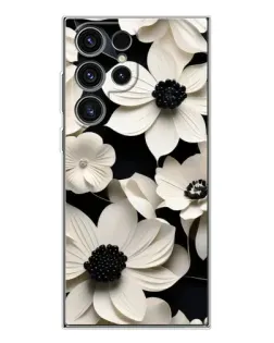 Чехол для Samsung Galaxy S25 Ultra с картинкой «Объемные белые цветы» Чехол для Samsung Galaxy S25 Ultra с картинкой «Объемные белые цветы»