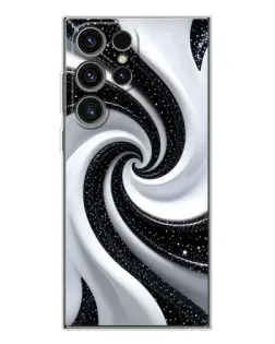 Чехол для Samsung Galaxy S25 Ultra с картинкой «Черно-белая спираль»