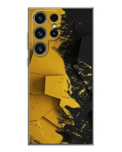 Чехол для Samsung Galaxy S25 Ultra с картинкой «Золотые осколки геометрии»