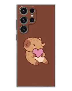 Чехол для Samsung Galaxy S25 Ultra с картинкой «Капибара с сердцем» Чехол для Samsung Galaxy S25 Ultra с картинкой «Капибара с сердцем»