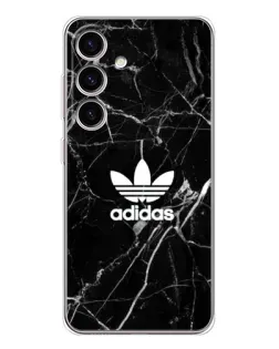 Чехол для Samsung Galaxy S25 с картинкой «Белый мрамор Adidas»