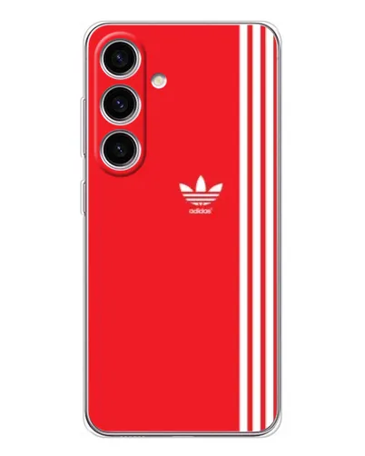 Чехол для Samsung Galaxy S25 с картинкой «Красный минимализм Adidas» Чехол для Samsung Galaxy S25 с картинкой «Красный минимализм Adidas»