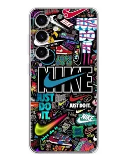 Чехол для Samsung Galaxy S25 с картинкой «Яркий коллаж Nike» Чехол для Samsung Galaxy S25 с картинкой «Яркий коллаж Nike»